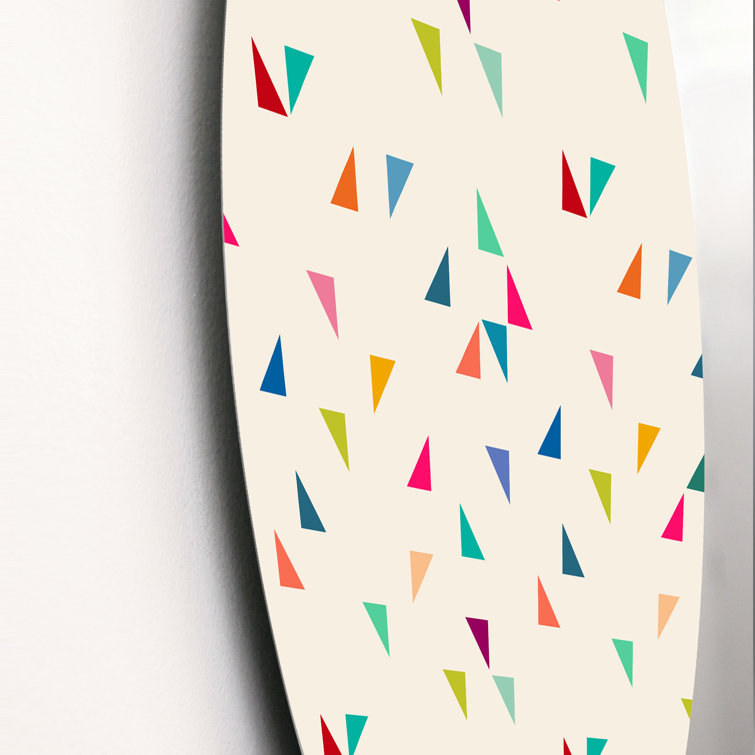 Corrigan Studio® Multicolor Triangles On Yellow Patterned Metal
